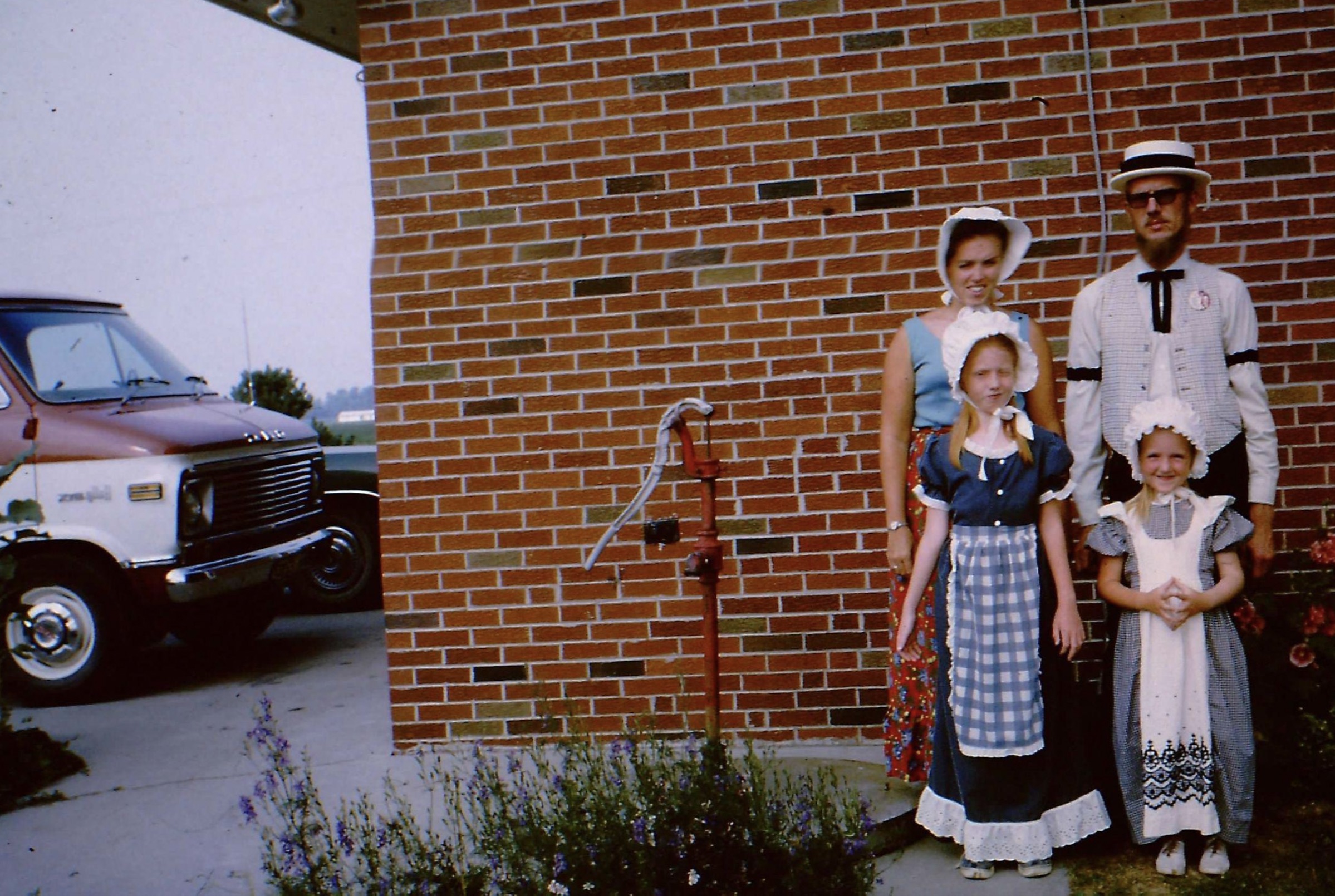 My mom and her family dressed up for a bicentennial celebration, 1976 